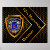 Golden "Climb to Glory" 10. Gebirgsabteilung Poster (Vorne)