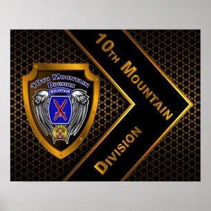 Golden "Climb to Glory" 10. Gebirgsabteilung Poster