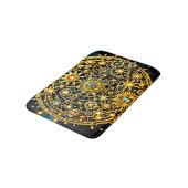 Golden Clockwork Celestial Art Badematte (Schrägansicht)