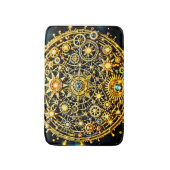 Golden Clockwork Celestial Art Badematte (Vorderseite Vertikal)