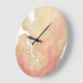 Golden Cloud Whispers Abstract Große Wanduhr (Winkel)