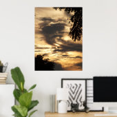 Golden Clouded Sunrise Poster (Heimbüro)