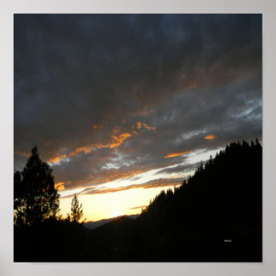 Golden Cloudy Sunset.... Poster