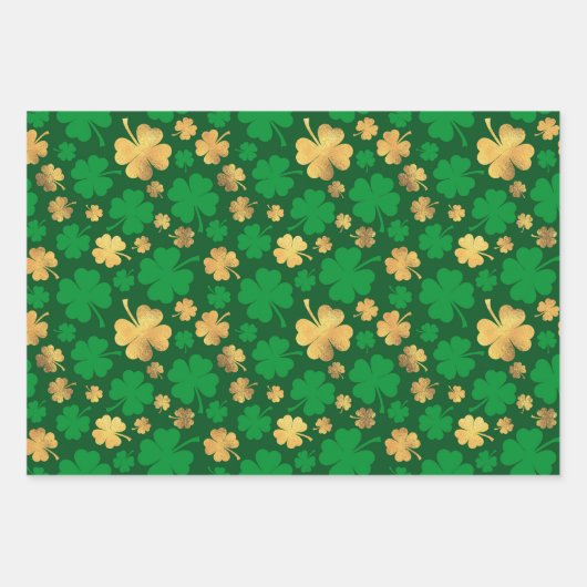 Golden Clover Charm 🍀 Geschenkpapier Set (Vorderseite 2)