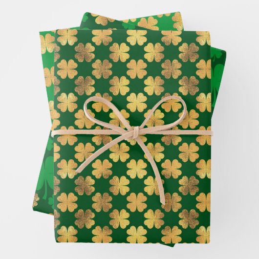 Golden Clover Charm 🍀 Geschenkpapier Set (Beispiel)
