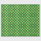 Golden Clover Pattern St. Patrick's Day Geschenkpapier (Flach)