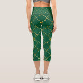 Golden Clovers, Emerald Sky Capri Leggings (Rückseite)