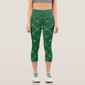 Golden Clovers, Emerald Sky Capri Leggings (Vorderseite)