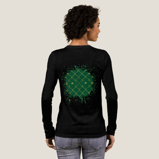 Golden Clovers, Emerald Sky Tri-Blend Shirt (Voller Rückseite)
