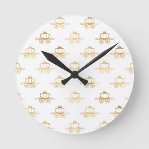 Golden Coaches Cinderella Princess Royal Magic Runde Wanduhr