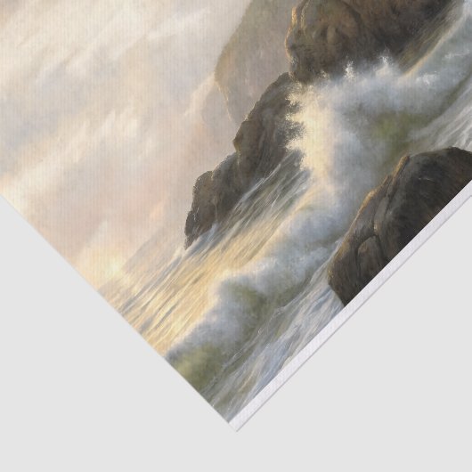 Golden Coast Lighthouse Cottage Decoupage Seidenpapier (Ausschnitt)