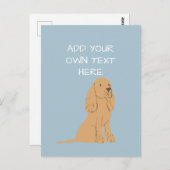 Golden Cocker Spaniel Personalisierter Hundename Postkarte (Vorne/Hinten)