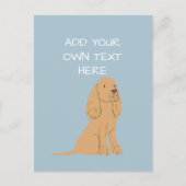 Golden Cocker Spaniel Personalisierter Hundename Postkarte (Vorderseite)