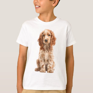 Golden Cocker Spaniel Welpen Illustration Kinder T-Shirt