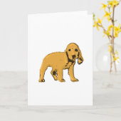 Golden Cocker Spaniel Welpengrüßkarte Karte (Gelbe Blume)