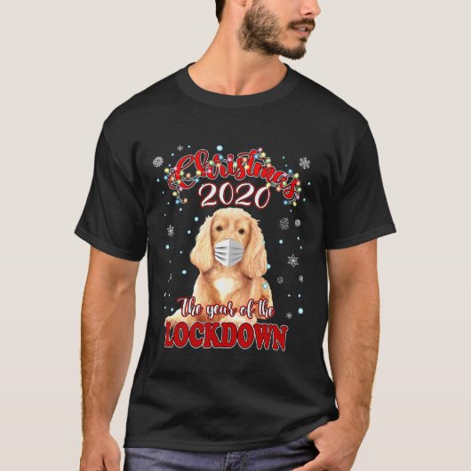 Golden Cocker Spanischer Hund Quarantäne 20 T-Shirt (Vorderseite)