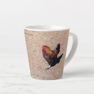Golden Cockerel Hahn Latte Tasse