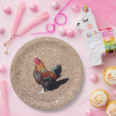 Golden Cockerel Rooster paper plate Pappteller (Party)