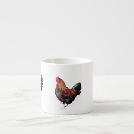 Golden Cockerel Rooster specialty  mug Espressotasse