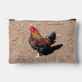 Golden Cockerel Rooster zipper bag Zubehörtasche