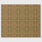 Golden Coffee Blume Geschenkpapier (Flach)