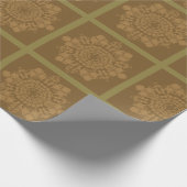 Golden Coffee Blume Geschenkpapier (Ecke)
