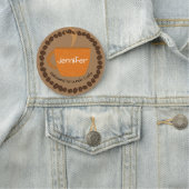 Golden Coffee Cup und Kaffeebohnen Namensschild (Beispiel)