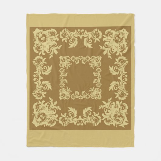 Golden Coffee Square Fleecedecke (Vorderseite)