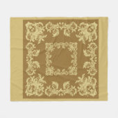 Golden Coffee Square Fleecedecke (Vorderseite (Horizontal))