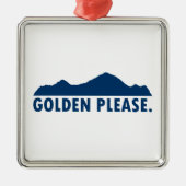 Golden Colorado Bitte Ornament Aus Metall (Vorne)