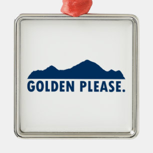 Golden Colorado Bitte Ornament Aus Metall
