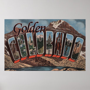 Golden, Colorado - Große Buchstabenszenen Poster