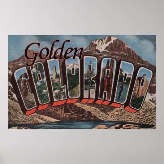 Golden, Colorado - Große Buchstabenszenen Poster (Vorne)