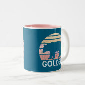 Golden Colorado Retro Bear Zweifarbige Tasse (VorderseiteRechts)