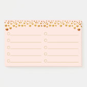 Golden Confetti auf Korallenrosa Nachhinweise Post-it Klebezettel (Vorderseite)
