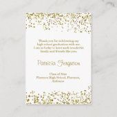 Golden Confetti, Mörtel, Diploma Abschluss Begleitkarte (Rückseite)