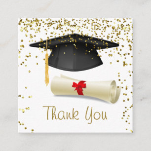 Golden Confetti, Mörtel, Diploma Abschluss Begleitkarte