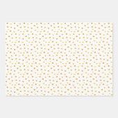 Golden Confetti on Golden, Black & White Geschenkpapier Set (Vorderseite 3)