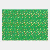 Golden Confetti on Golden, Green & Red Geschenkpapier Set (Vorderseite 3)