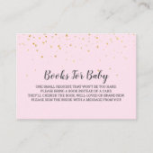 Golden Confetti Pink Baby Showbuchanfrage Begleitkarte (Vorderseite)