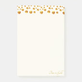Golden Confetti über Ivory Post-it Klebezettel (Vorderseite)