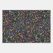 Golden Confetti und mehrfarbige Gemische Geschenkpapier Set (Vorderseite 3)