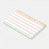 Golden Confetti und Pastelfarben Personalisiert Post-it Klebezettel (angewinkelt)