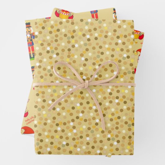 Golden Confetti, Weihnachtself, Nutcracker Geschenkpapier Set (Beispiel)