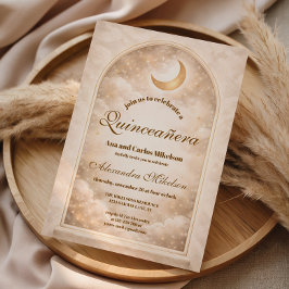 Golden Constellation Quinceañera Einladung