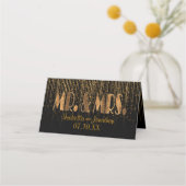 Golden Copper Star Dusche Platzkarte (Rückseite)