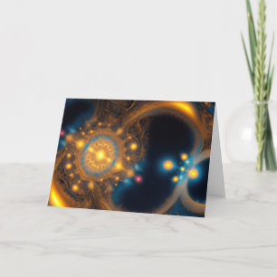 Golden Cosmic Spiral Dankeskarte