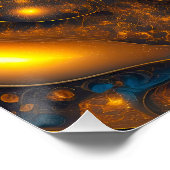 Golden Cosmic Spiral Poster (Ecke)