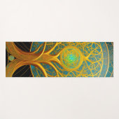 Golden Cosmic Tree of Life Yogamatte (Vorderseite (Horizontal))