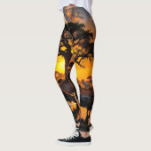 Golden Cosmic Watering Hole Sonnenuntergang Leggin Leggings (Links)